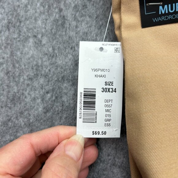 Murano Zac Classic Fit Relaxed Straight Pants Men's Size 30 X 34 Khaki NWT - Picture 5 of 11